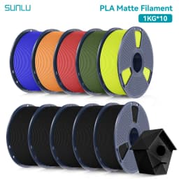 SUNLU PLA Matte 10KG1.75mm ±0.03mm 1KG/2.2LBS 3D Printer Filament PLA High Transparency Fast 2-7 Days Delivery RoHS Reach