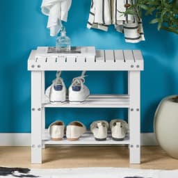 SoBuy FSR02-K shoe rack Bench Shoe Bench made of high quality bamboo with 2 years warranty B50cm