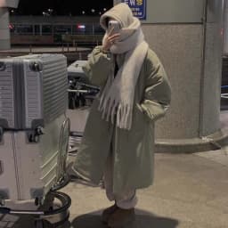 Chic Winter Women's Long Cotton Jacket Coat Drawstring Warm Outerwear Loose Fitting Parka Korean Style Commute Fashion