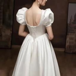 Customized Satin Wedding Dress Bridal Ball Gowns Plus Size Lace up Wedding Dresses Vestidos De Novia De