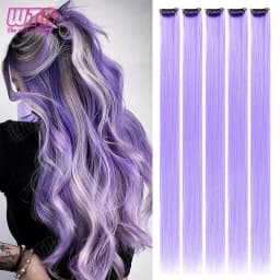 10 PCS Colored Synthetic Hair Extension Wigs for Women BB Clip Style Straight Hair Extension Wigs Suitable for Holiday Events