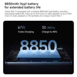 Xiaomi Pad 7 Global Version Mi Tablet PC 128GB 256GB Snapdragon 7+ Gen 3 3.2K 144Hz Screen 8MP 13MP Camera 8850mAh 45W Charging