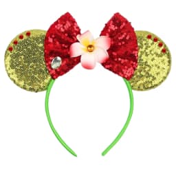 Princess and Frog Themed Mouse Ears Headbands Women Party Hair Accessories Bird DIY Headband for Girls Kids Sequins Bow Hairband