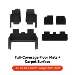 YZ TPE Car Floor Mats for Tesla Model Y Juniper 2025 2026 Luggage Mat Set Four Seasons Waterproof Anti-slip Trunk Mat