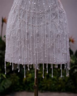 Kyoto Customized White Luxury Beaded Tassel Wedding Dress Strapless Mini vestidos de noche Lace-Up Back After Party Gown 2026