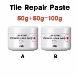 2pcs/set White Porcelain Repair Kit Ceramic Repair Paste Tile Tub Toilet Sink Shower Kits Chip Crack Hole Scratches Fix Adhesive