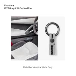 Make of Alcantara Car Key Chain Case Carbon Fiber For Audi A4 B8 A5 A3 8Y A6 A7 Q3 Q5 Q7 TT TTRS Decor Keychain Ring Accessories