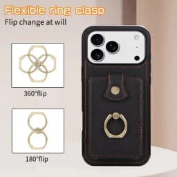 RFID Blocking Crossbody Wallet Card Holder Ring Phone Case for iPhone 17 Air 16E 15 14 Plus 13 12 Mini 11 Pro XS Max XR XS X 7 8