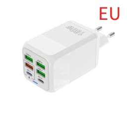 150W 6-Port PD QC3.0 USB C Wall Charger Super Fast Charging Station For iPhone 15 16 Pro Samsung S24 iPad Xiaomi Huawei OnePlus