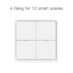 MOES 4 Gang Tuya Zigbee2MQTT Wireless 12 Scene Switch PushButton Controller Battery Powered Automation Scenario for Tuya Devices