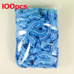 100pcs/set Disposable Shower Caps Plastic Waterproof Headgear Pink Spa Salon Hotel Hair Dye Women Elastic hair Cap Bathroom