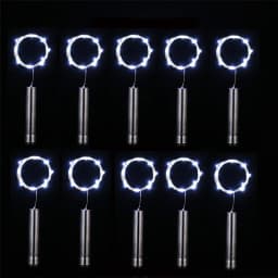 10PCS 2M Cork Shaped Wine Bottle Lights LED Christmas Starry String Lights Copper Wire Holiday New Year Bottle Fairy Light