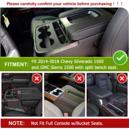 Sixthsmoy Center Console Organizer for 2014-2018 Chevy Silverado 1500 and GMC Sierra 1500 Armrest Storage Box Tray Accessories