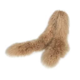 Luxurious 130cm Mongolian Lamb Fur Scarf Elegant Winter Accessory with Soft Touch