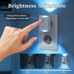 1/2pcs EU Plug Motion Sensor Night Light Plug Into Wall RGB Color Changing Dimmable Auto on Off for Kids Bedroom Hallway 220V