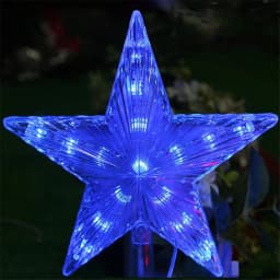 220V EU Plug Christmas Tree Top Star Fairy String Lights LED Christmas Star Garland Light for Wedding Party Garden Holiday Decor