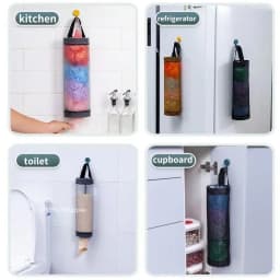 1-5PCS Kitchen Garbage Bag Storage Grocery Bag Holder Wall Mount Plastic Bag Holder Dispenser Hanging Storage Garbage Organizer