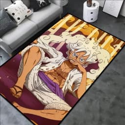 Anime Rug Popular Style Luffy Gear 5 One Nika Form Piece Ace Customize Cartoon Rug Handmade Carpet Area Rug for Home Decor