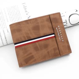 New Short Men Wallets Slim Card Holder Name Print Male Purses Luxury PU Leather Coin Pocket High Quality Small Men's Wallet