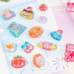 1Pc/Pack Cute 3D Sushi Candy Relief Stickers for Handmade Diy Scrapbooking Journaling Supplies
