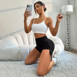 Women's 3 Inch High Waisted Butt Lift Shorts Quick Dry Gym Yoga Drawstring Riding Running Fitness Elastic Tight for Summer
