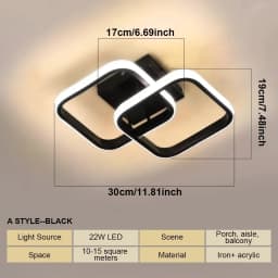 LED Aisle Ceiling Lights Modern Chandelier Three Colors Lamp Minimalist Lamps For Bedroom Light Surface Installation Dining Room