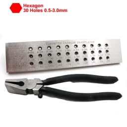 Wire Draw Plates Drawplate Pulling Plier Set for Jewelry Making Round Rectangle Hexagon Oval Square Shape