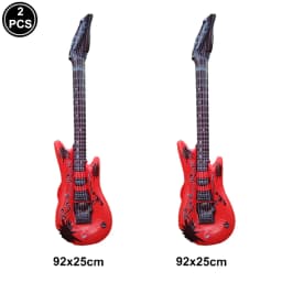 Inflatable Guitar 35inch Rock Star Guitar Reusable Inflatable Guitar Toys Balloons 80s 90s Themed Kids Birthday Party Decoration