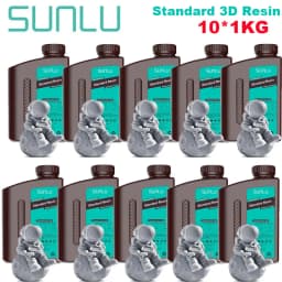 SUNLU 10KG ABS-Like/ Standard / Water-Wash/ 14K High Precision Resin 405nm Rapid UV-Curing Photopolymer Resin 1KG/Bottle