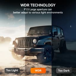 WOLFBOX G900Core 12" 4K+1080P Mirror Dash Cam, 8MP STARVIS 2 IMX678 Night Vision Built-in 5.8GHz WiFi 6, Voice Control, Dual HDR