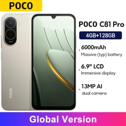 Global Version POCO C81 Pro smartphone UNISOC T7250 processor 6.9" LCD display 13MP main camera 6000mAh 3.5mm headphone