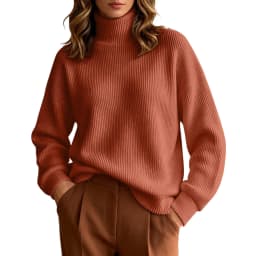 Women Fall Winter Pure Color Long Sleeved High Neck Round Neck Knitted Pullover Sweater Light Sweat Shirts Women