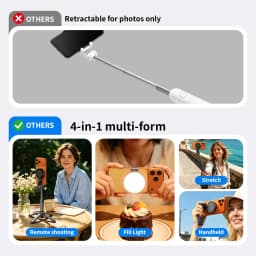 Pocket Dual-Sided Magnetic Selfie Stick  Cell Phone Stand Extendable Tripod with Remote Control for iphone 17 16 Pro Max Huawei