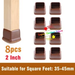 8PCS Soft Silicon Chair Leg Covers Felt Bottom Elastic Furniture Foot Protector Pads Anti-slip Table Legs Floor Protection Mat