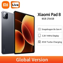 Xiaomi Pad 8 3.2K 144Hz 3200×2136 Display Snapdragon 8s Gen 4 Tablet Wi-Fi 7 Capability 9200mAh Battery 45W Turbo Charging
