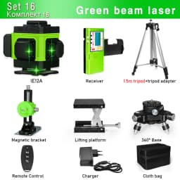 Clubiona 12 and 16 lines Professional Floor Ceiling Remote Control Green Line Laser Level with Pulse mode