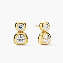 Lnkry 14K Gold Filled Irregular Stud Earrings Sparkling Test Passed 5MM Round Moissanite Earring for Women 2026 Trend Jewelry