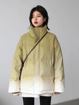 CHIC VEN Women's Down Coat Reflective Gradient Thickened Women Bread Coats 90 White Duck Down Jacket Warm Overcoat Winter 2024