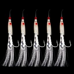 5 Pcs/Set Multi-Color Soft Silverskin Fishing Lure Set Imitation Fish Shrimp Bait with Crystal Barbed Hook for Variety Fish
