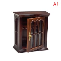 Miniature Chestnut Bedside Table Chest Of Drawers Storage Cabinet 1:12 Dollhouse DIY Accessories Furniture Model Toy