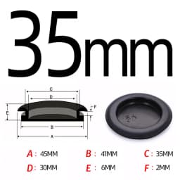 14mm-150mm Hole Diameter Black Single Sided Protective Coil Sealing Rubber Ring Wiring Grommets Hole Plug Gasket