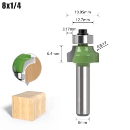Wood Router 8mm Shank Straight End Mill Trimmer Cleaning Flush Trim Corner Round Cove Box Bits Tool Milling Cutter New