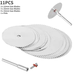 6-32Pcs Mini Circular Saw Blade Set Sanding Grinding Wheel Cutting Disc for Dremel Accessories Metal Cutting Rotary Tools