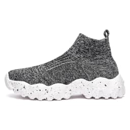 Men Shoes New Comfortable High-top Walking Shoes Women Lightweight Fashion Casual Sneakers Breathable Slip on Mens Loafers Black