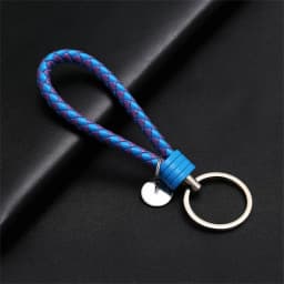 PU Leather Braided Woven Rope Wristlet Keychain Strap For Men Women Quality DIY Key Chains Bag Car Key Ring Jewelry Accessories