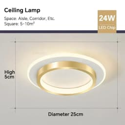 Modern LED Ceiling Light for Corridor Hallway Stairs Aisle Entrance Balcony Small Round Chandelier for Living Dining Bedroom