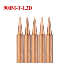 5pcs/set 900M-T Pure Copper Copper Soldering Iron Tip Lead-Free Welding Solder Tip 933.907.951/900M-T-IS/900M-T-1.6D/900M-T-4C