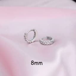 Rainbow CZ Huggies Hoop Earrings Girl Tiny Rings Cartilage Small Helix Piercing Tragus Conch Earlobe Circle Men Hoops Arete