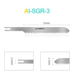 Dental Accessories Micro Saw Handpiece Saw Blades Bone Cutting Material Compatible AI-SGR-D/SGO-T/SGS-Y 1pcs