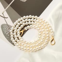 8/10mm Pearl Strap for Bags Handbag Handles DIY purse Replacement Long Beaded Chain for Shoulder Bag Straps Pearl Belt